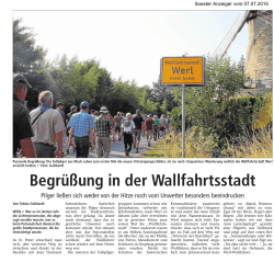 Zum Artikel des Soester Anzeigers vom 07.07.2015... - Wallfahrt-Werl