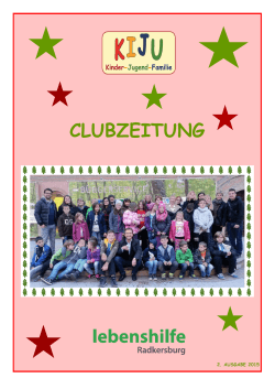 Clubzeitung 03 2015 - Lebenshilfe Radkersburg