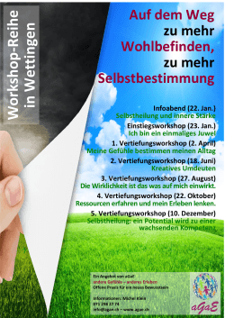 Workshop-Reihe in Wettingen