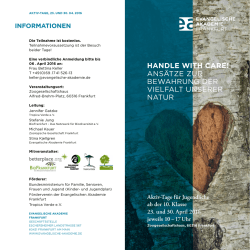 handle with care! - Evangelische Akademie Frankfurt