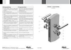 Dr&uuml;cker &ndash; Lever handles Montageanleitung Fixing instructions