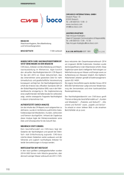 handle with care: nachhaltigkeitsbericht setzt benchmark in der
