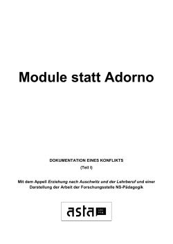 Module statt Adorno - AStA der Uni Frankfurt
