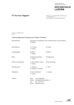 E-Mail Konfiguration WindowsMobile