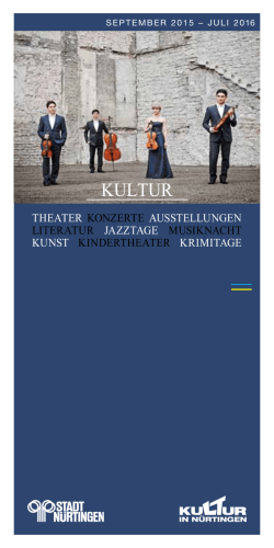 Kulturprogramm 2015/2016