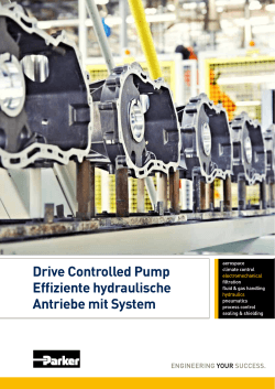 Drive Controlled Pump Effiziente hydraulische Antriebe mit System
