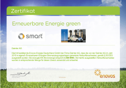 Gr&uuml;ner Strom f&uuml;r den smart fortwo electric drive