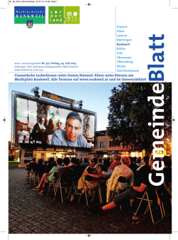Cineastische Leckerbissen unter freiem Himmel. Filme unter