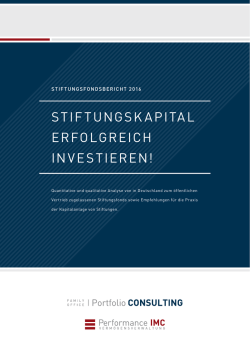 stiftungskapital erfolgreich investieren!