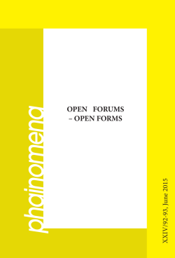 open forums – open forms