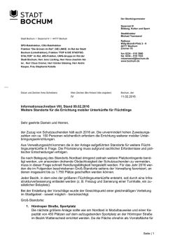 Informationsschreiben an alle Ratsmitglieder