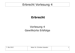 Erbrecht Vorlesung 4
