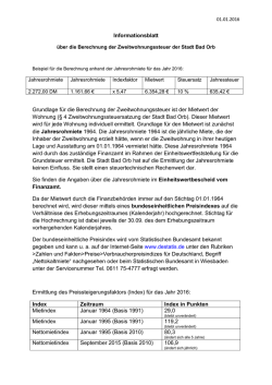 Informationsblatt Zweitwohnungssteuer 2016
