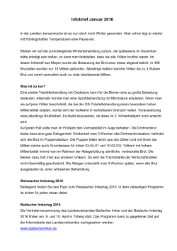 Infobrief Januar 2016 - Landesverband Badischer Imker eV