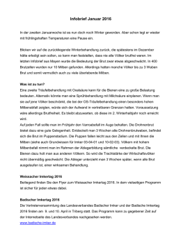 Infobrief Januar 2016 - Landesverband Badischer Imker eV