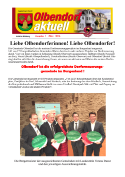 Ausgabe 1/2016 - Gemeinde Olbendorf