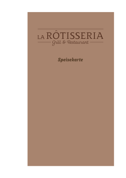 Speisekarte - La Rôtisseria