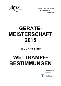 GERÄTE- MEISTERSCHAFT 2015 WETTKAMPF