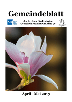 Gemeindeblatt April - Mai