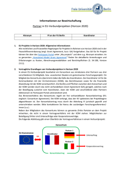 Informationen zur Bewirtschaftung Partner in EU