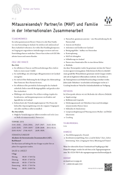 Mitausreisende/r Partner/in (MAP) und Familie in der Internationalen