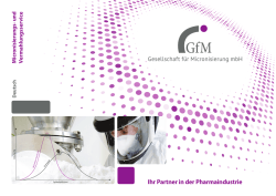 Ihr Partner in der Pharmaindustrie
