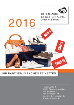 IHR PARTNER IN SACHEN ETIKETTEN