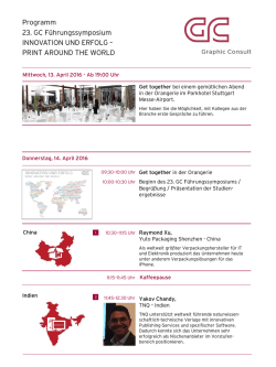 Das Programm - GC Graphic Consult GmbH