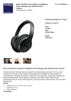 Bose® SoundTrue® around-ear headphones II für Samsung