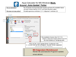 Aqua-Calculator für MS-Windows Work- Around „Auto