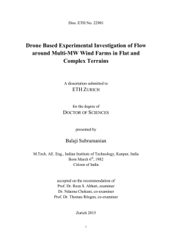 Drone Based Experimental Investigation of Flow around Multi
