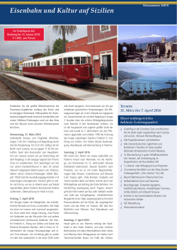 Eisenbahn und Kultur auf Sizilien