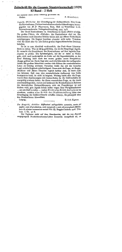 Page 1 _Z_eitsehrift für die Gesamte Staatswissenschaft [1929] 83