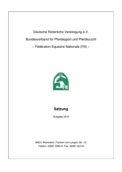 Satzung - Deutsche Reiterliche Vereinigung