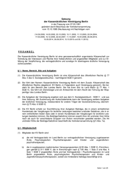 Satzung - Kassen&auml;rztliche Vereinigung Berlin