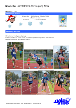 Newsletter Leichtathletik-Vereinigung Albis