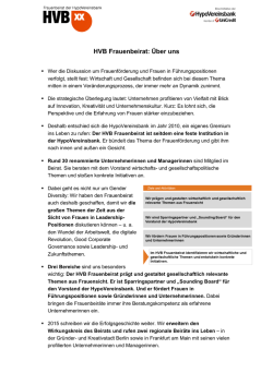 HVB Frauenbeirat: &Uuml;ber uns - Das Unternehmen