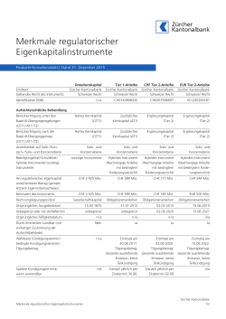 Merkmale regulatorischer Eigenkapitalinstrumente