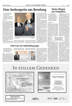 Einf&uuml;hrung Pfarrerin Sterzinger: Neue Presse