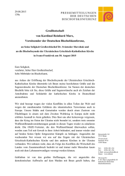 Gru&szlig;botschaft von Kardinal Marx an die Bischofssynode der