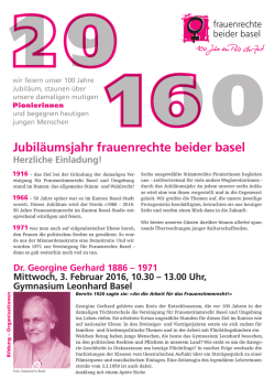Jubil&auml;umsjahr frauenrechte beider basel