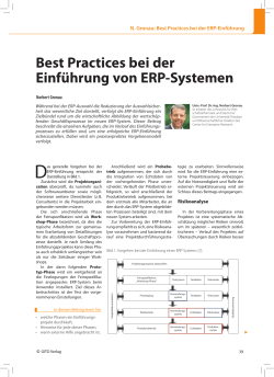 Best Practices bei der Einführung von ERP-Systemen