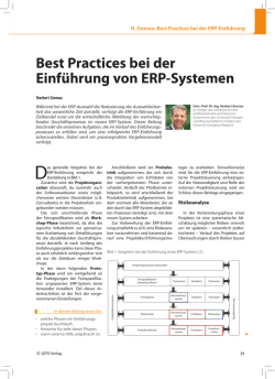 Best Practices bei der Einführung von ERP-Systemen