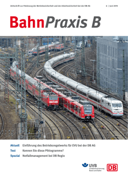Aktuell Einf&uuml;hrung des Betriebsregelwerks f&uuml;r EVU bei der DB AG