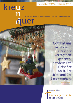 Ausgabe 1/2016 - Ev.-luth. Kirchengemeinde Meinersen