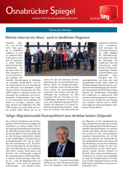 Osnabrücker Spiegel - SPD-Kreistagsfraktion Osnabrück