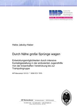 Durch N&auml;he gro&szlig;e Spr&uuml;nge wagen
