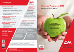 LVA-Seminarprogramm 2016