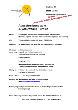 Grauwacke-Turnier - Bogensport Rheinland