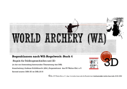 World Archery 3D Regelwerk Kurz - SV-Weiler